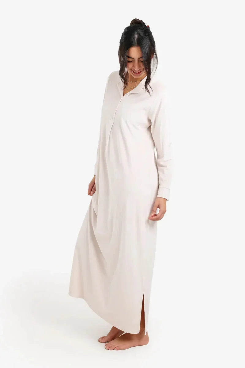 Carina - Notch Collar Velvet Nightgown 11
