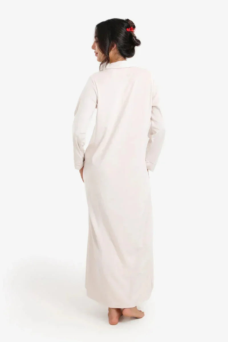 Carina - Notch Collar Velvet Nightgown 32