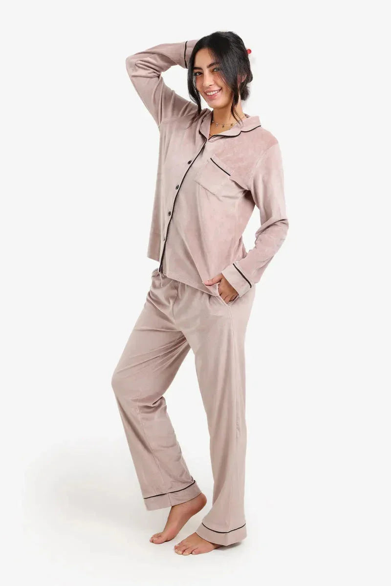 Carina - Piping Velvet Pyjama Set 5