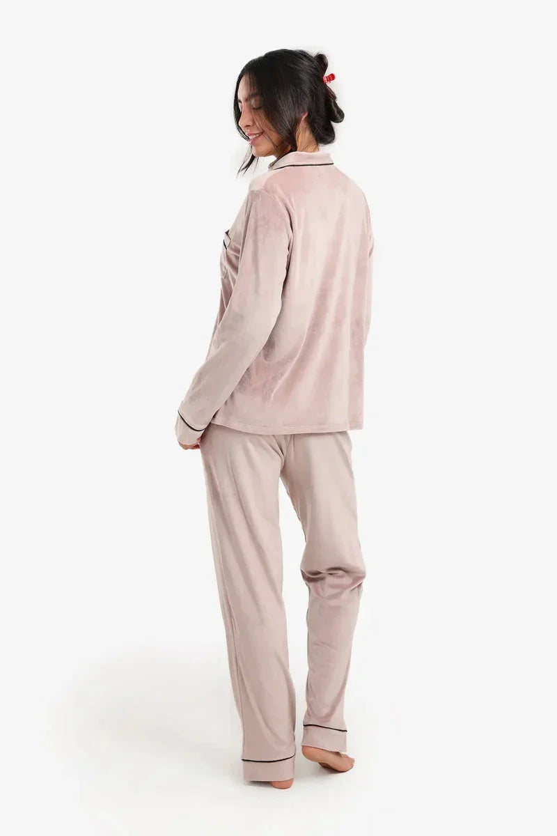 Carina - Piping Velvet Pyjama Set 11