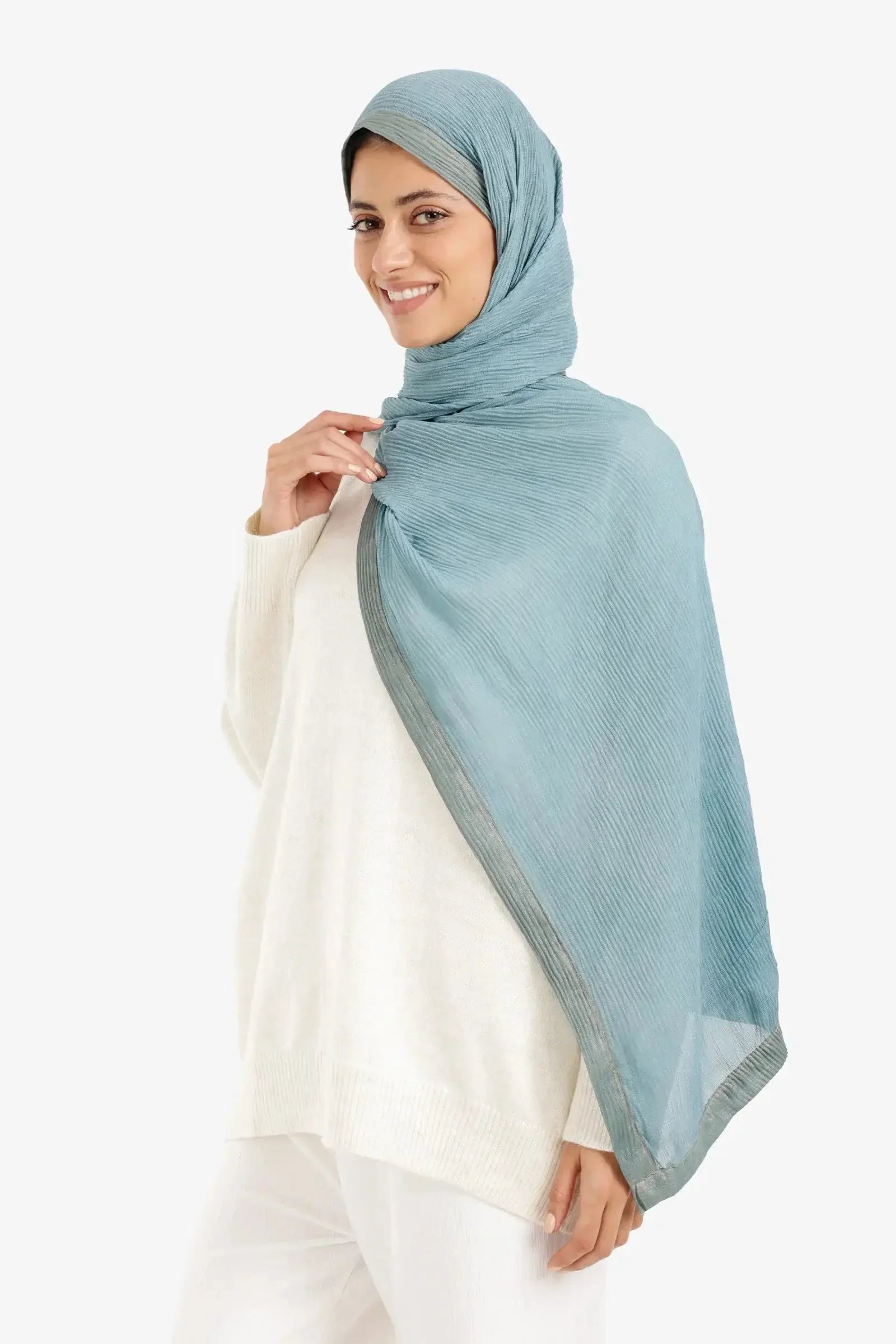 Carina - Plain Bliss Satin Scarf 3