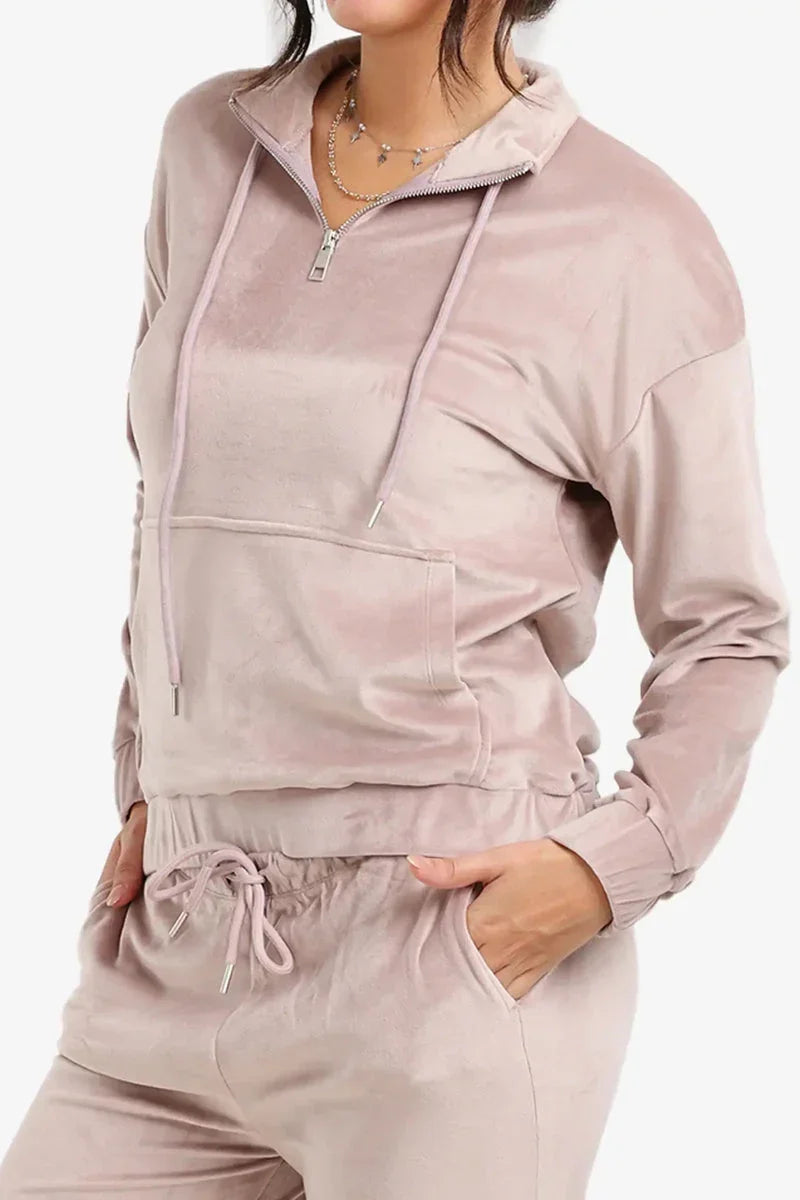 Carina - Velvet High Neck Pyjama Set 20