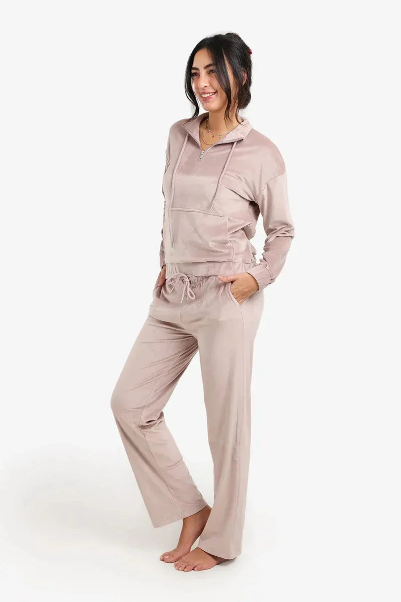 Carina - Velvet High Neck Pyjama Set 7