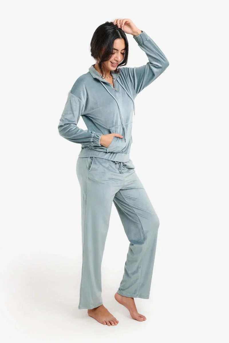 Carina - Velvet High Neck Pyjama Set 9