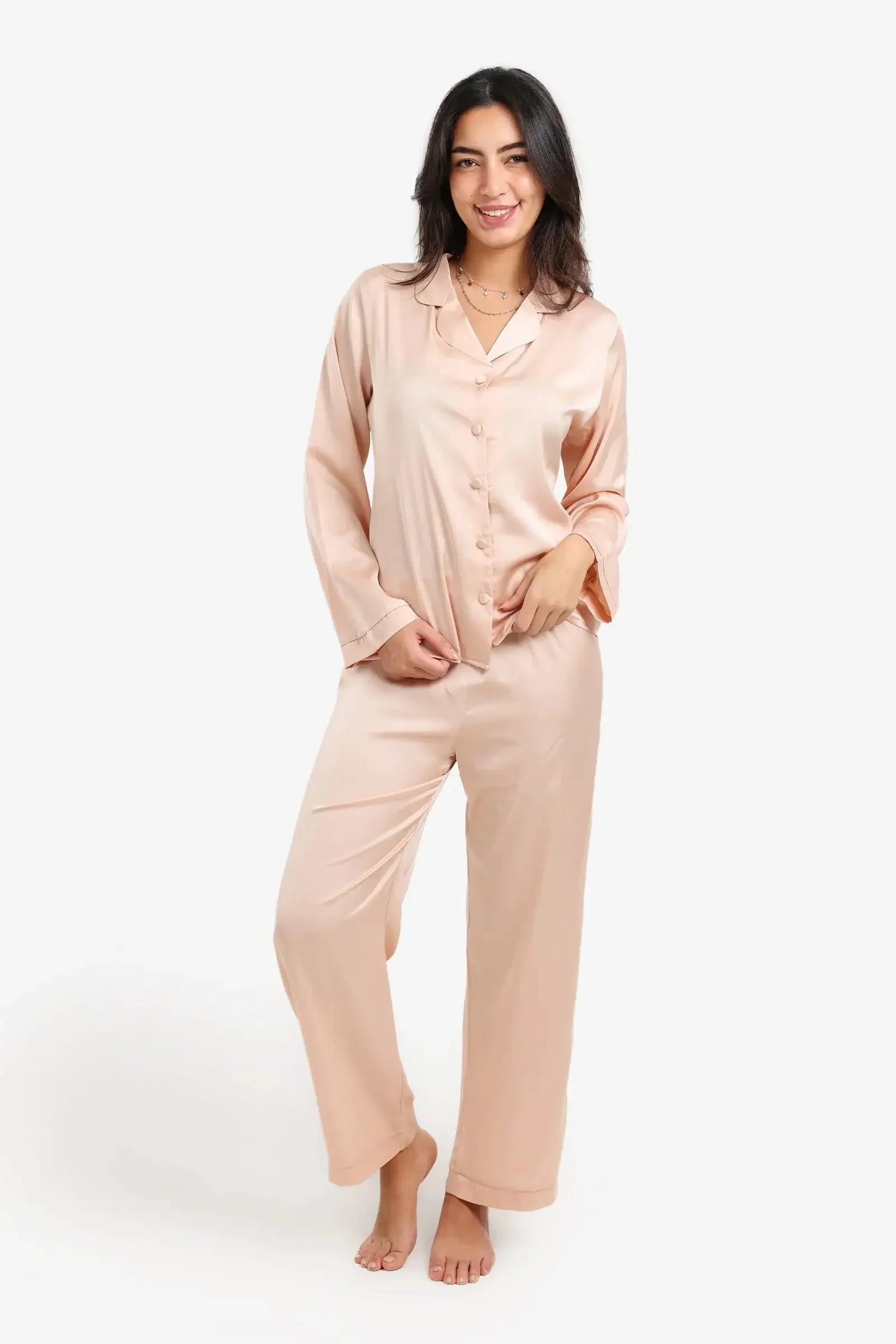 Carina - Classic Satin Pyjama Set 2