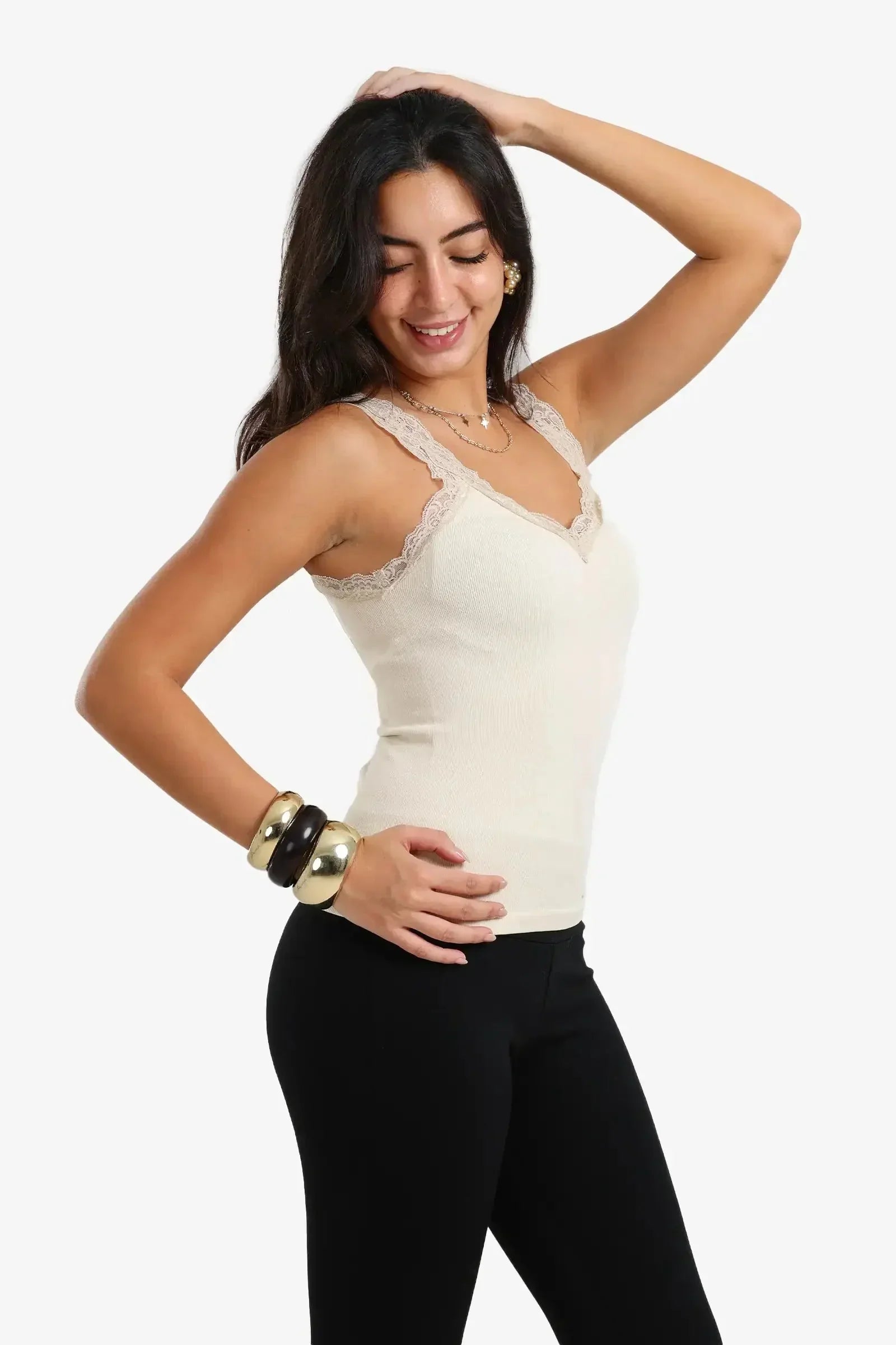 Carina - Lace-Detailed Tank Top 1