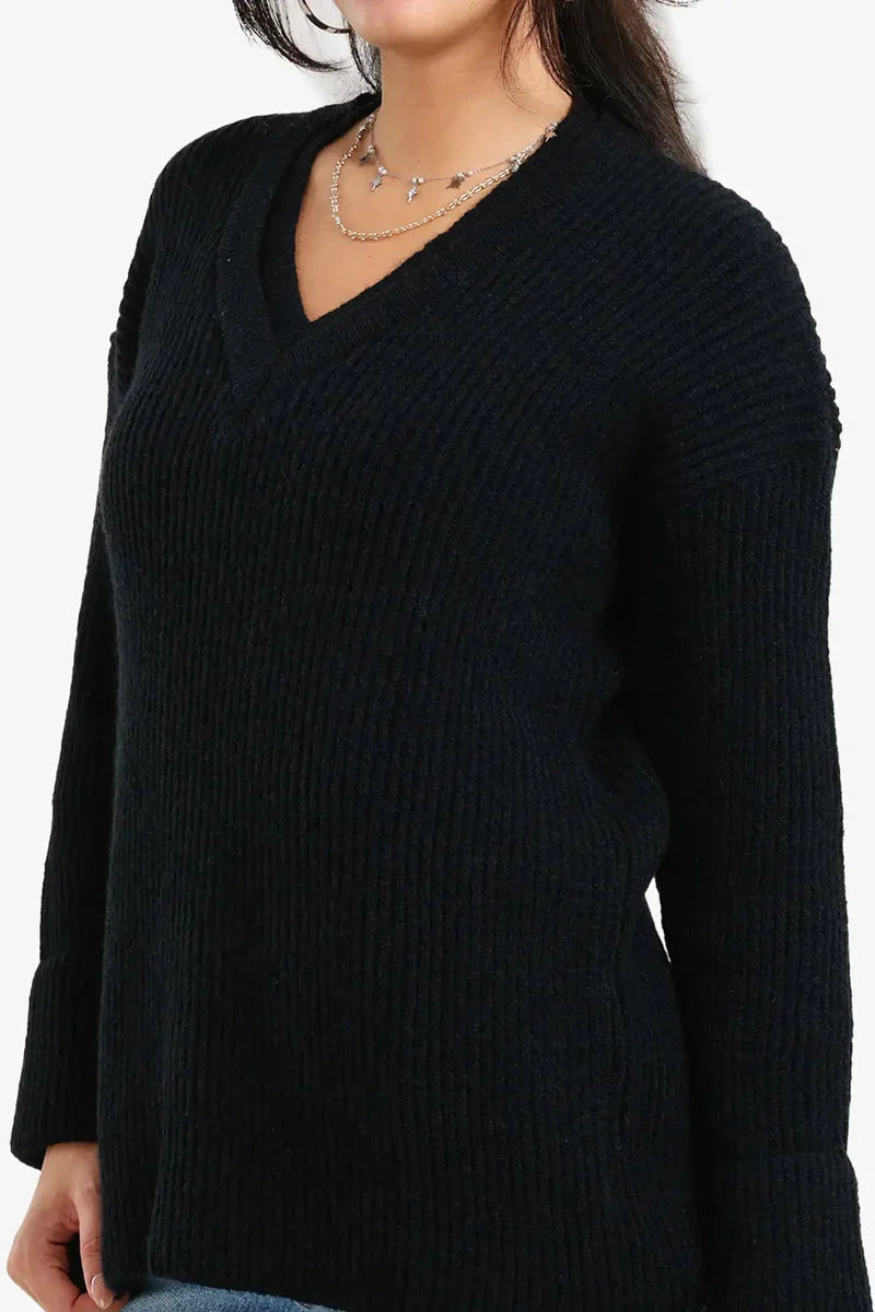 Carina - Ribbed V-Neck Pullover 7