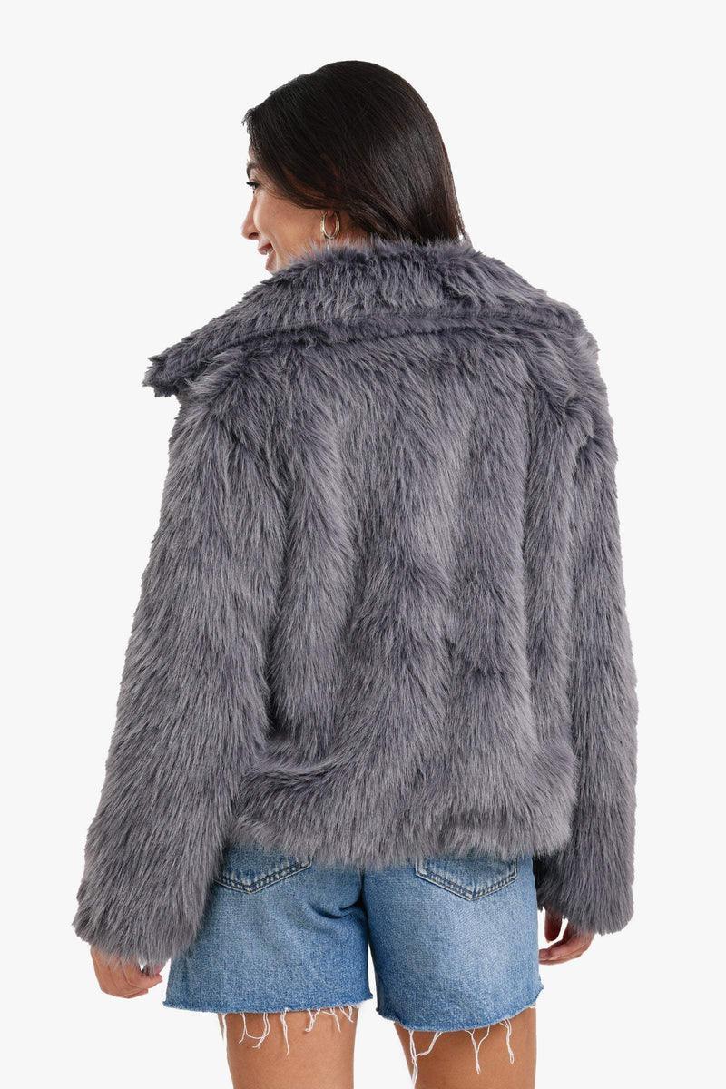 Sherpa Open Neckline Coat - Carina 10