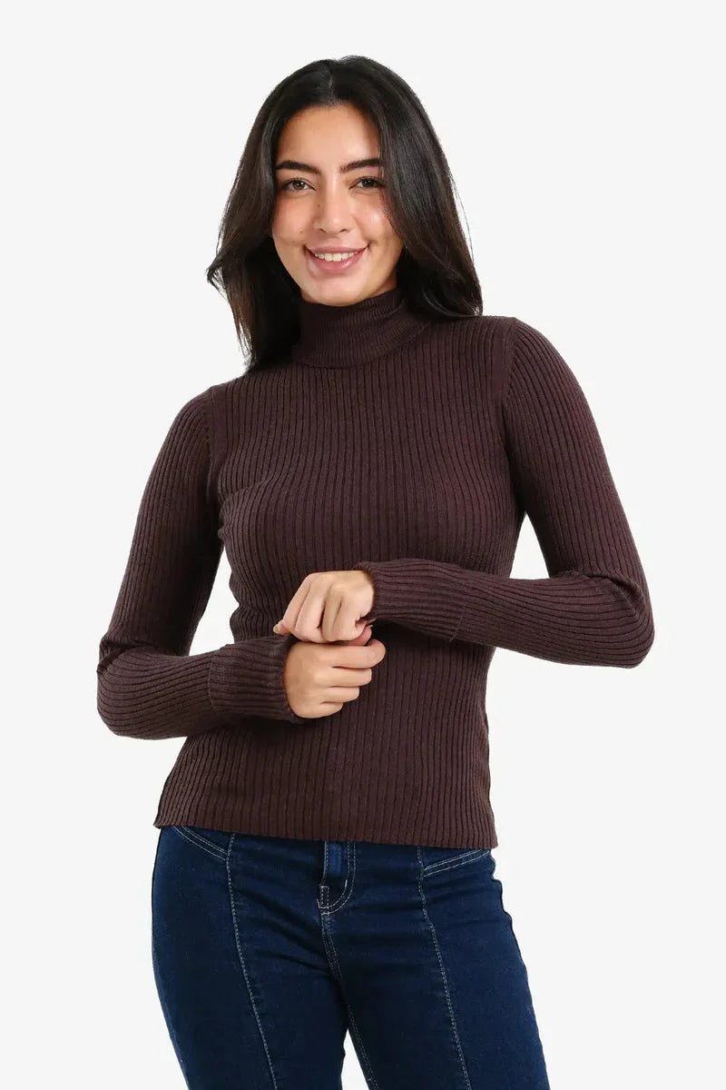 Ribbed Turtleneck Pullover - Carina 3
