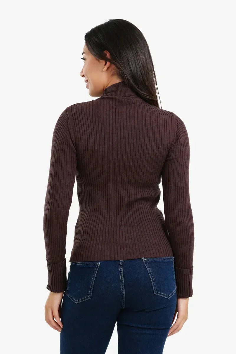 Ribbed Turtleneck Pullover - Carina 9