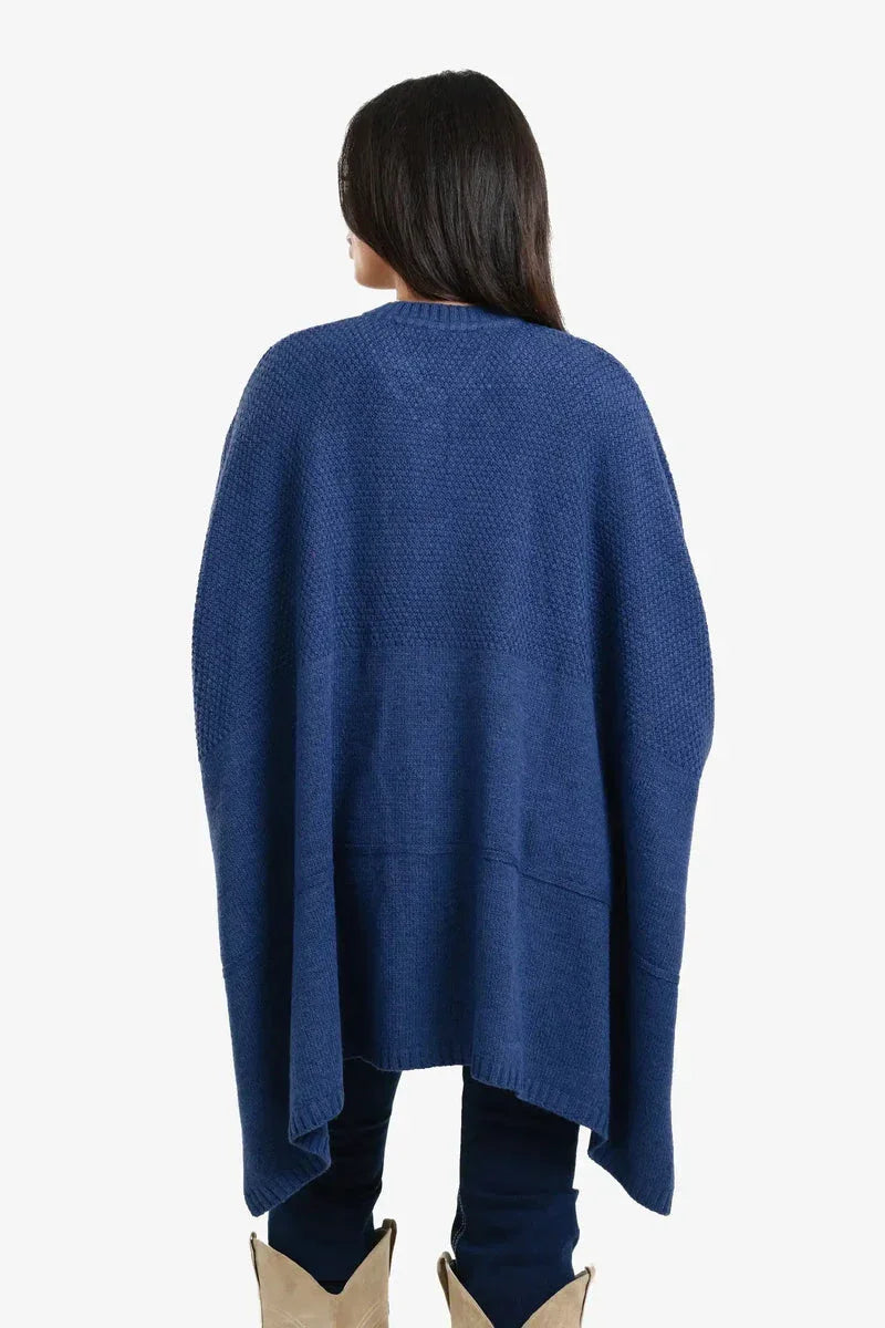 Asymmetrical Buttoned Poncho - Carina 15