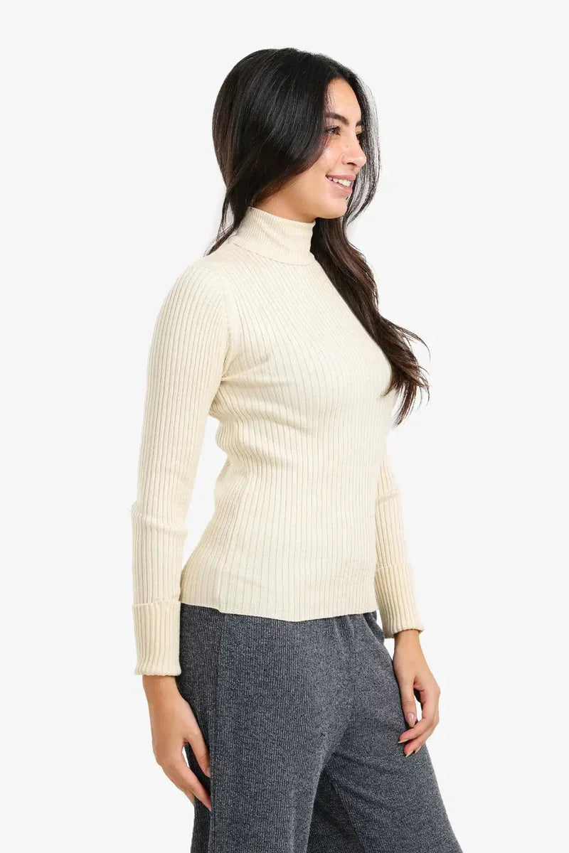 Ribbed Turtleneck Pullover - Carina 5