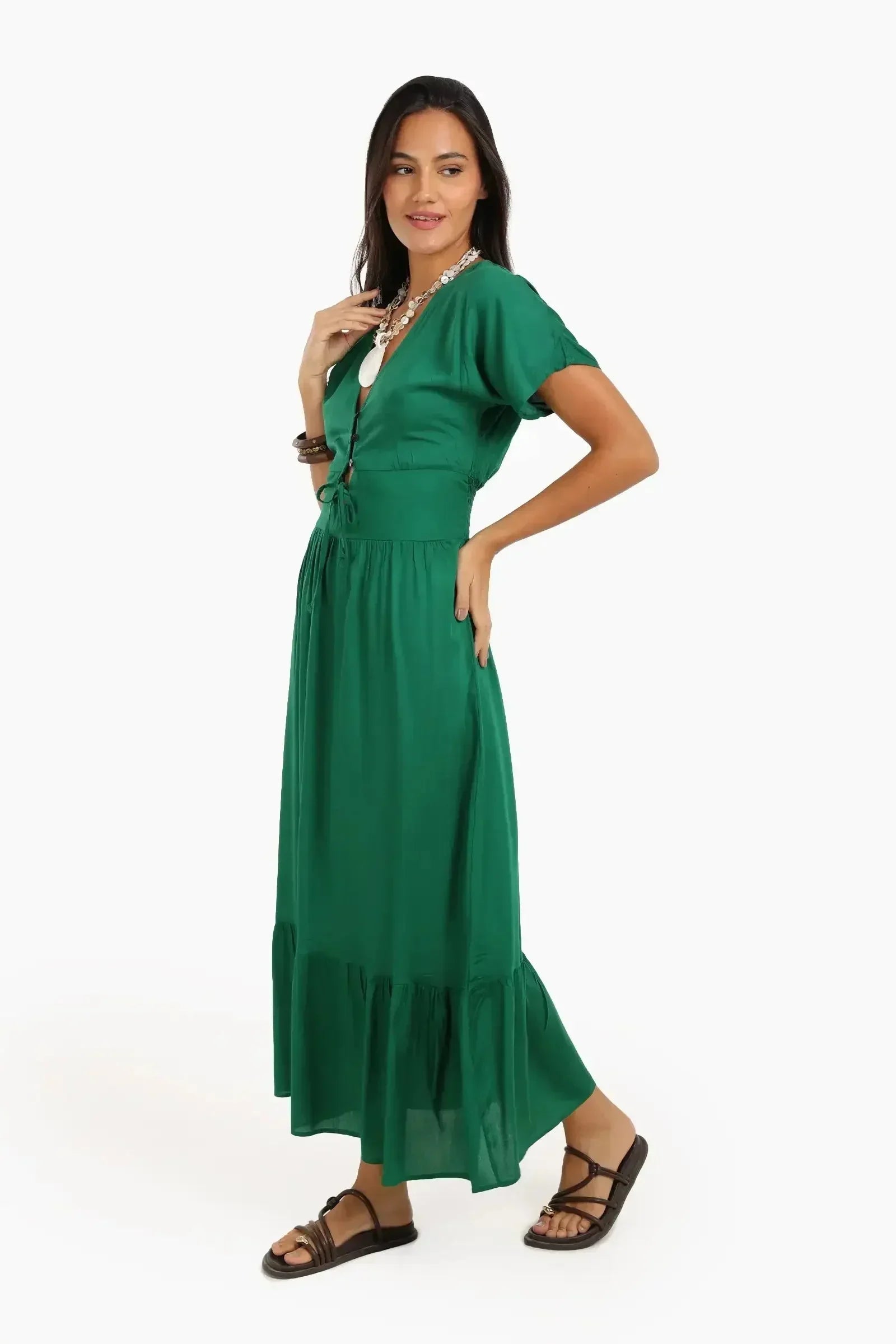 Carina - Maxi Dress with Front Drawstring 6