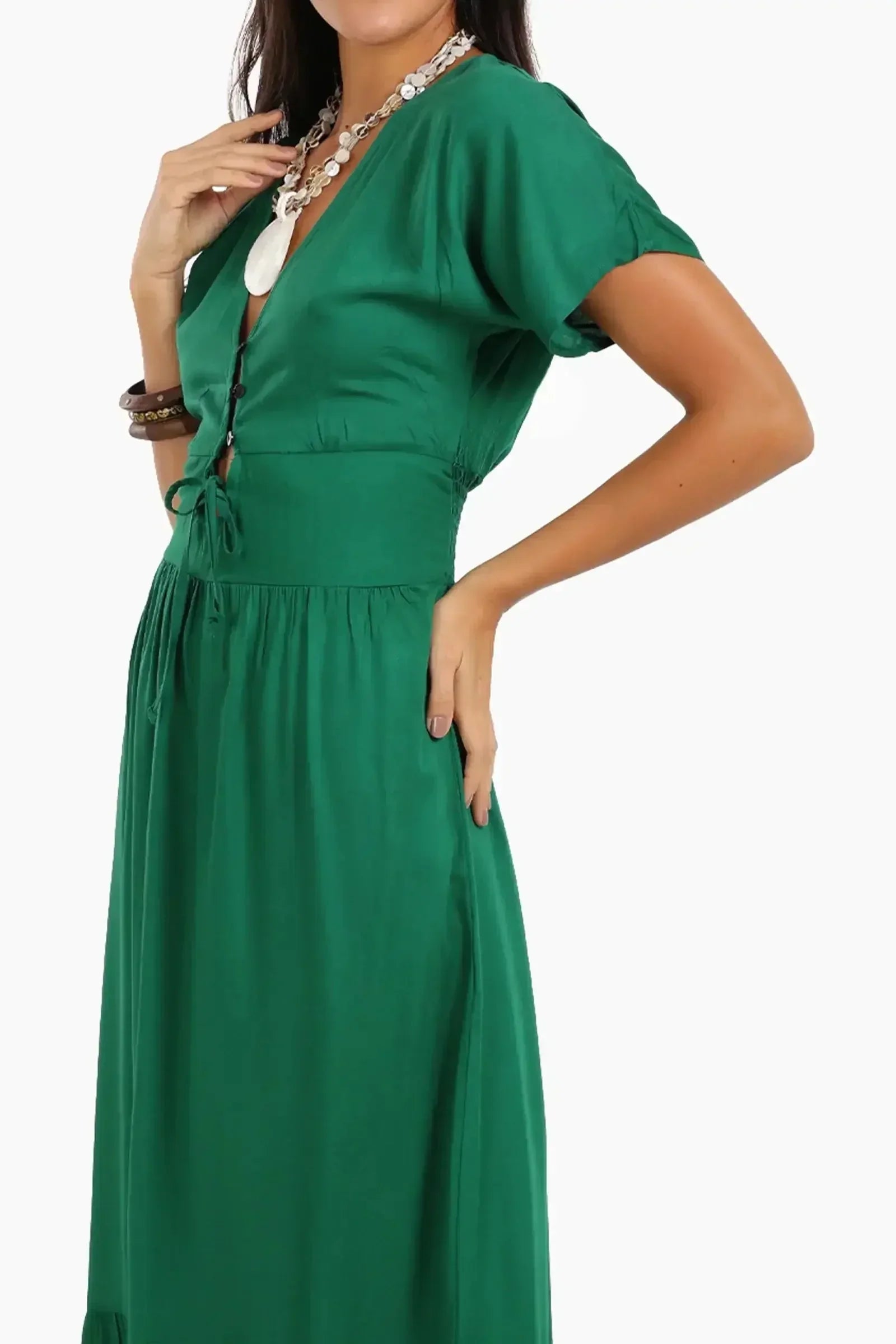 Carina - Maxi Dress with Front Drawstring 8