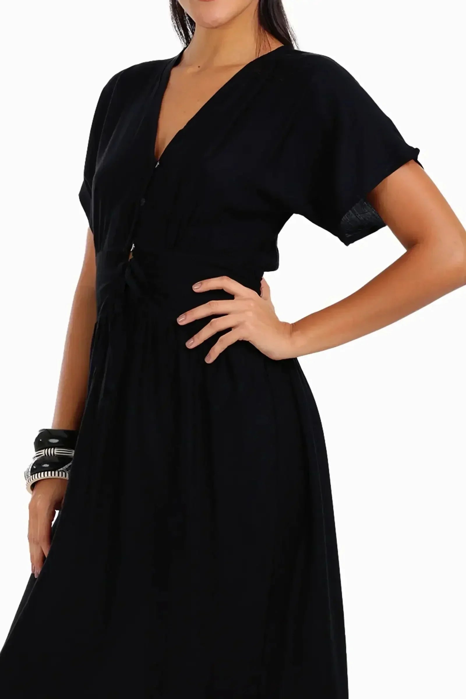 Carina - Maxi Dress with Front Drawstring 4