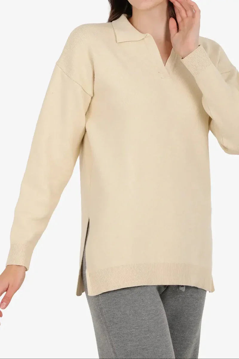 Relaxed Fit Side-Slit Pullover - Carina 6