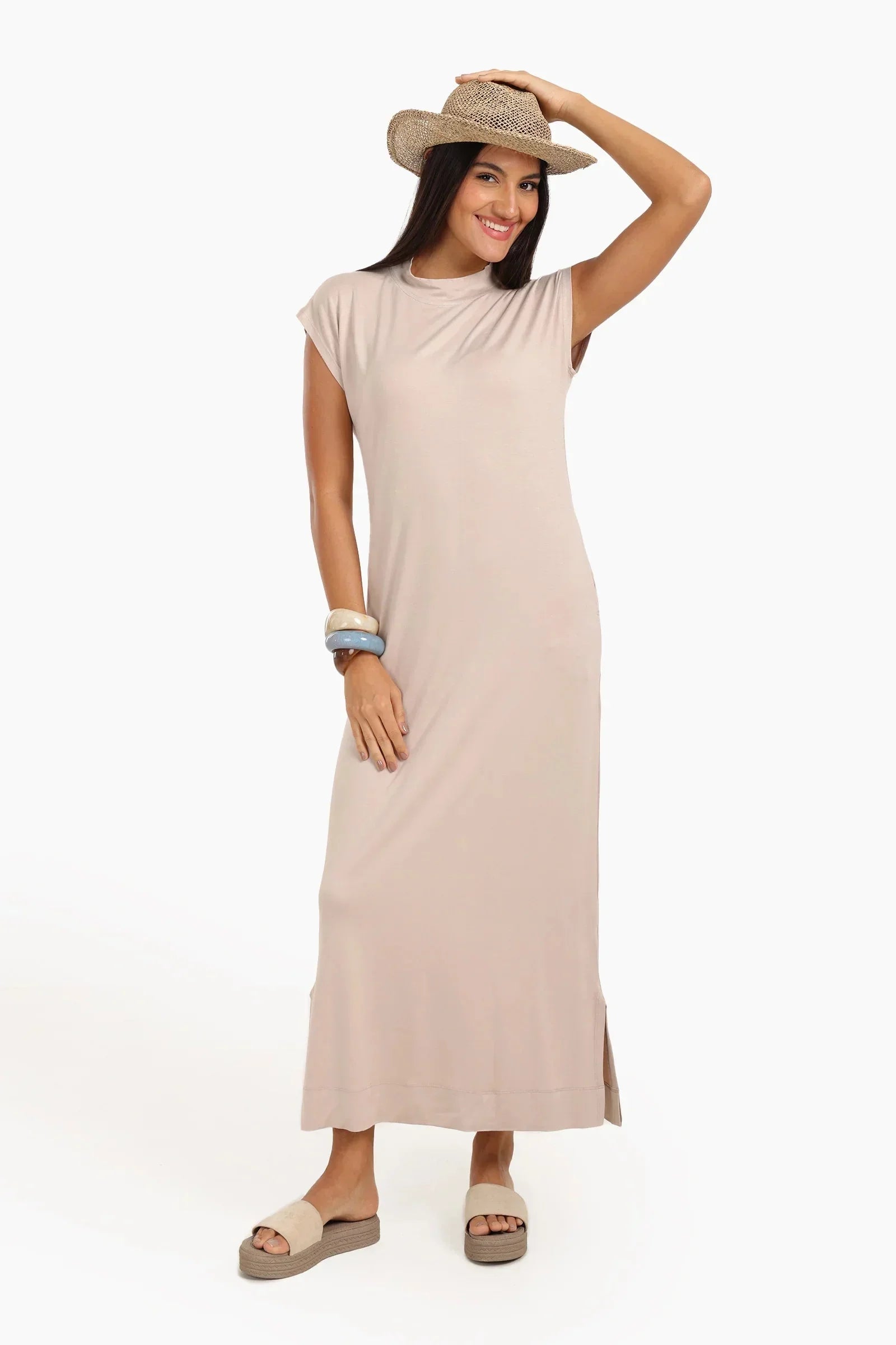 Carina - Casual Solid Pattern Dress 1