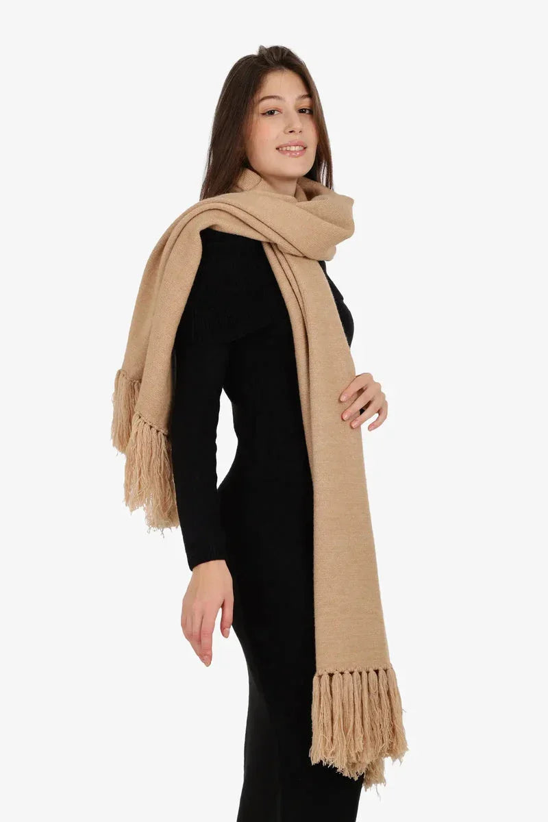 Carina - Fringed Rectangular Shawl 8