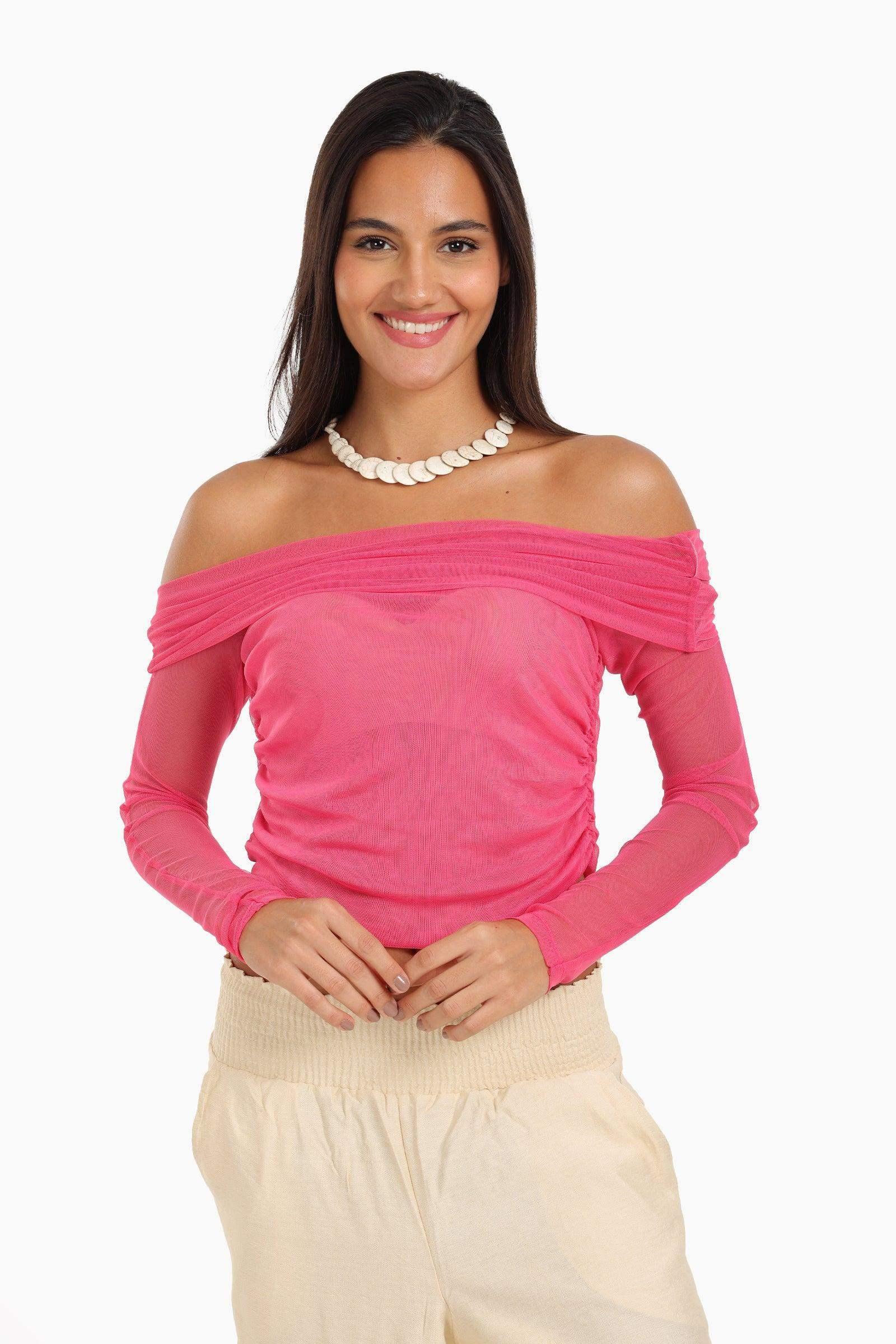 Carina - Off Shoulder Mesh Top 5