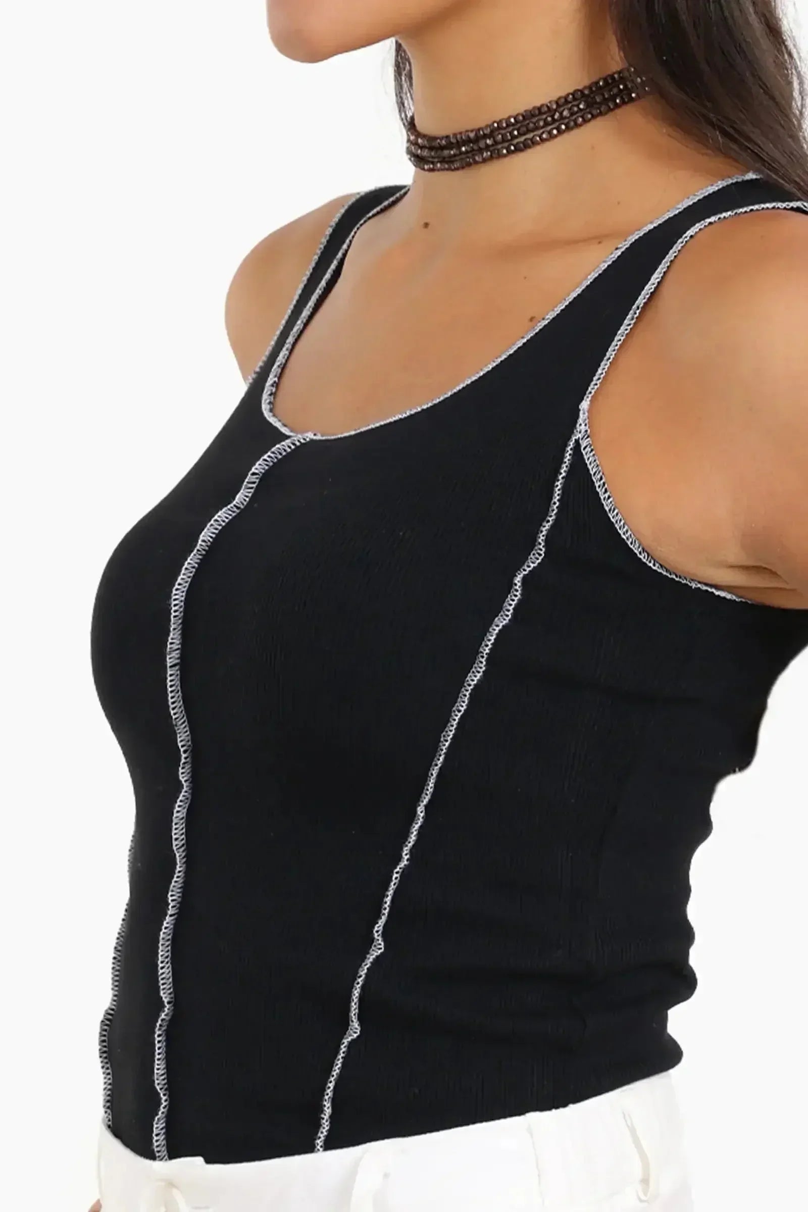 Carina - Contrast Stitch Detail Top 9