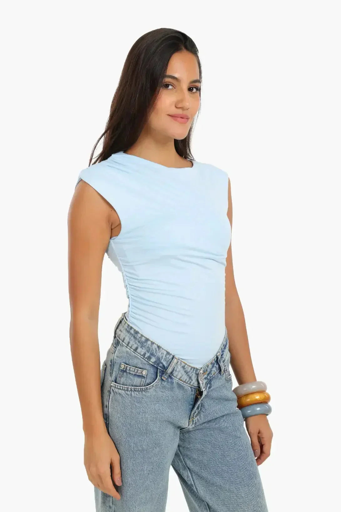 Carina - Ruched Side Sleeveless Top 14