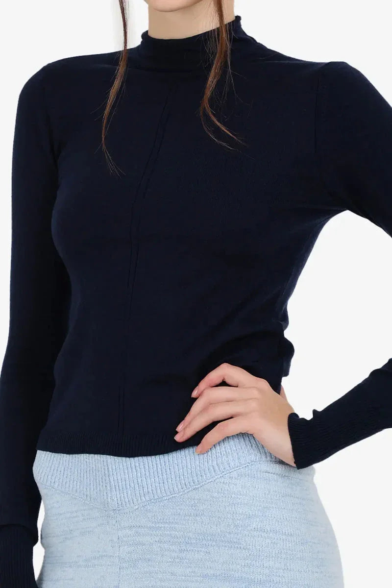 Carina - Slim Mock Neck Top 4