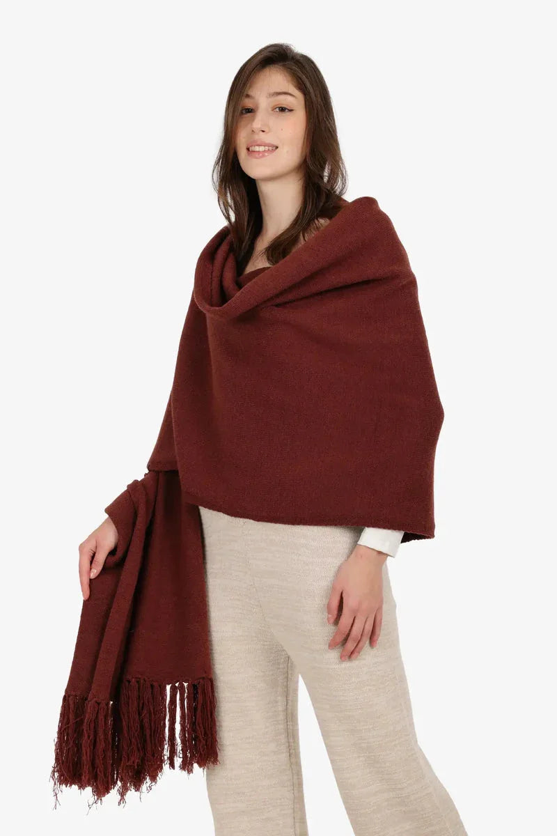 Carina - Fringed Rectangular Shawl 9