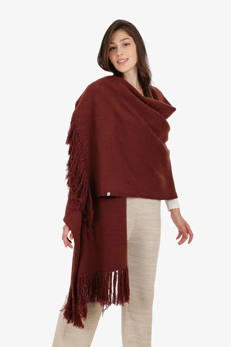 Carina - Fringed Rectangular Shawl 11