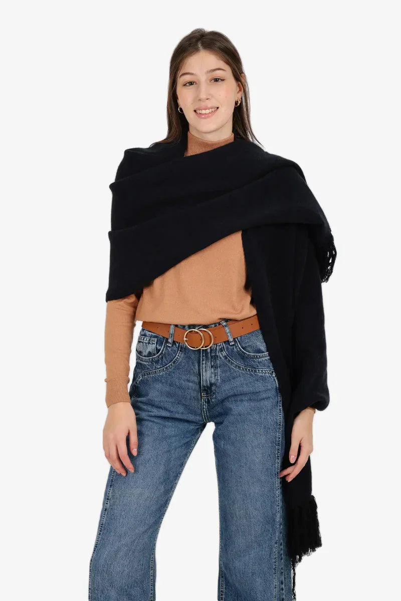 Carina - Fringed Rectangular Shawl 10