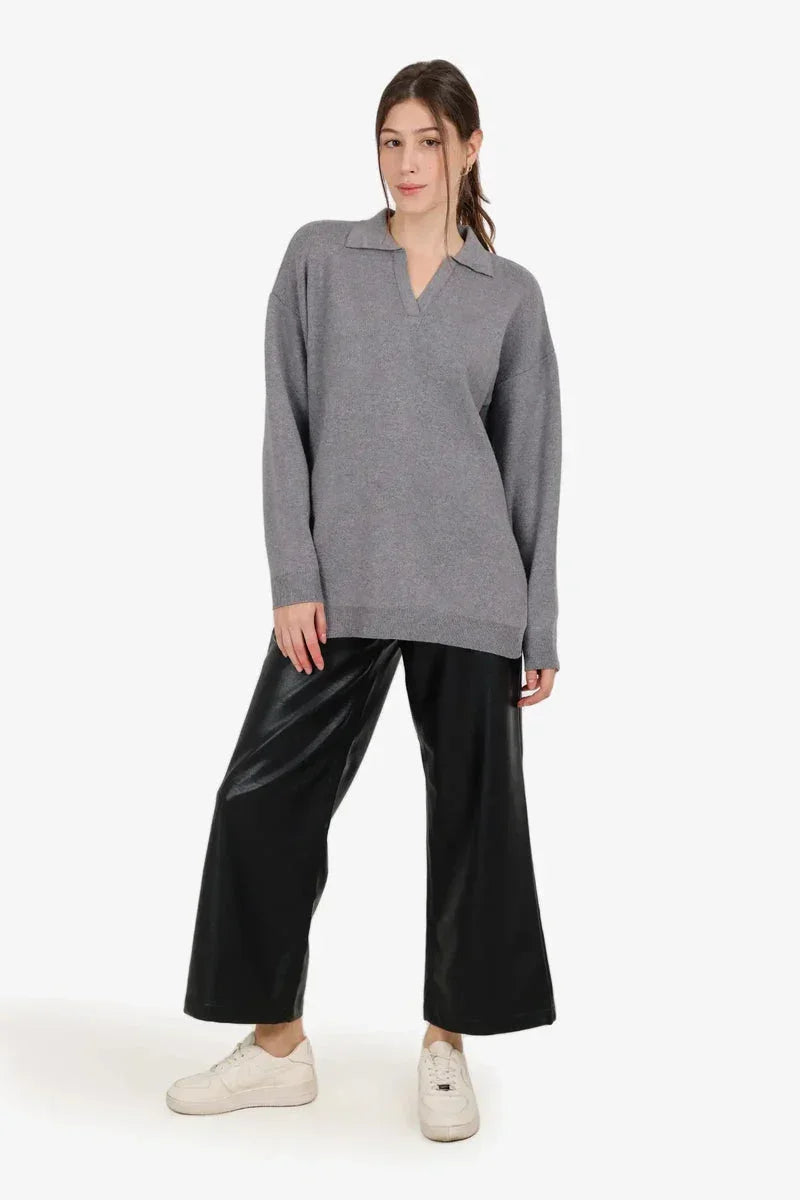 Relaxed Fit Side-Slit Pullover - Carina 11