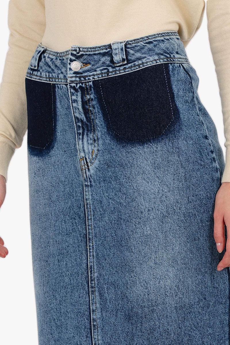 Carina - Two-Tone Denim Skirt 6