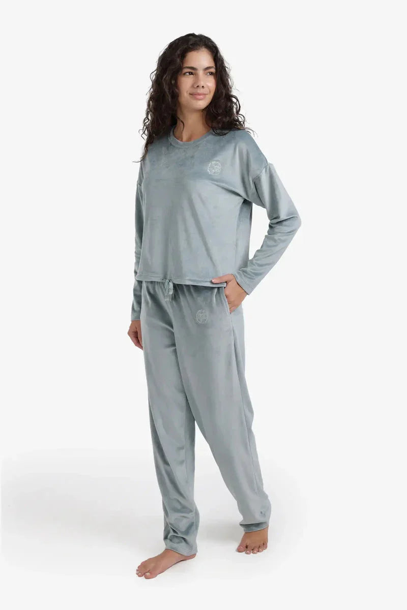 Carina - Embroidered Logo Pyjama Set 5