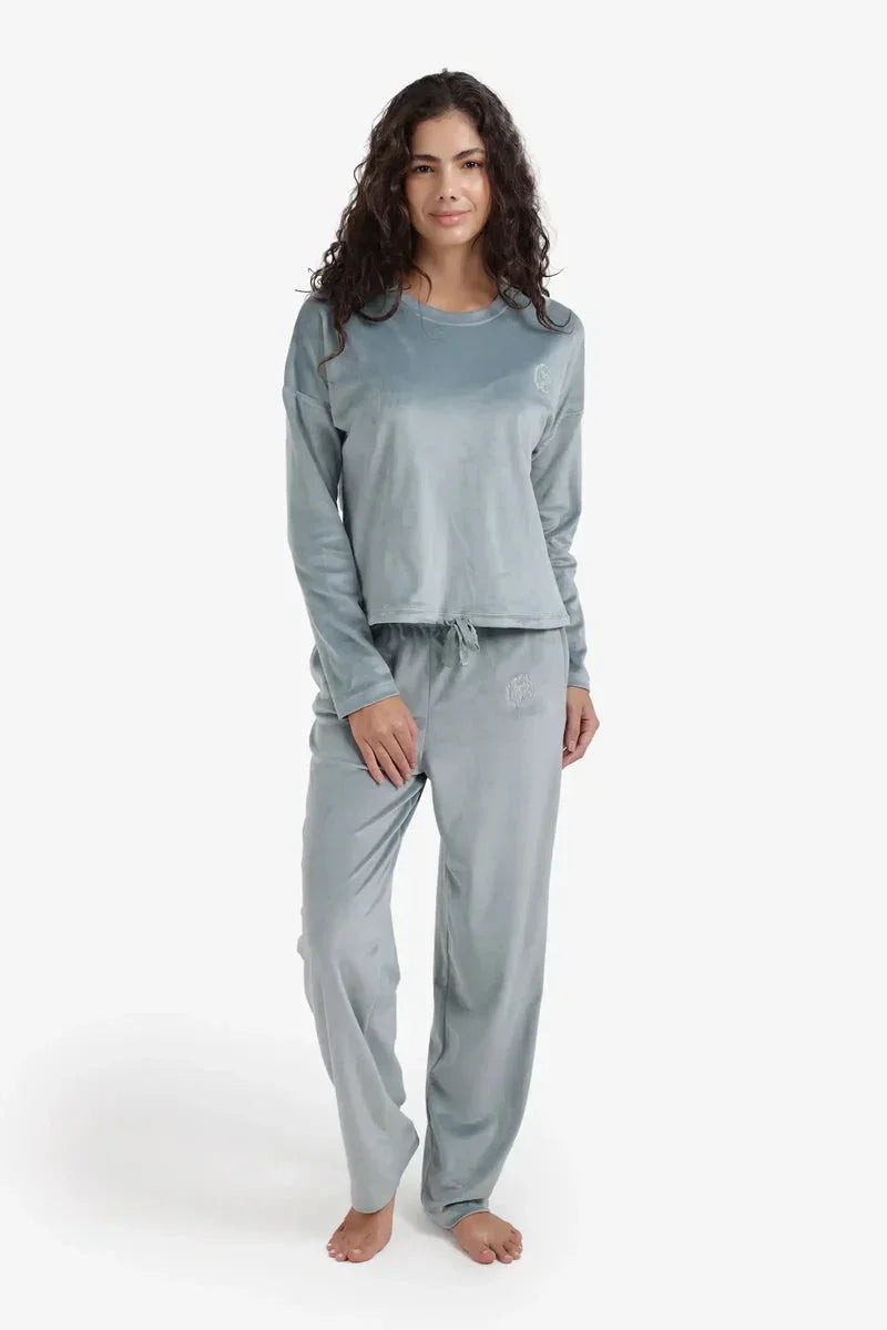 Carina - Embroidered Logo Pyjama Set 2