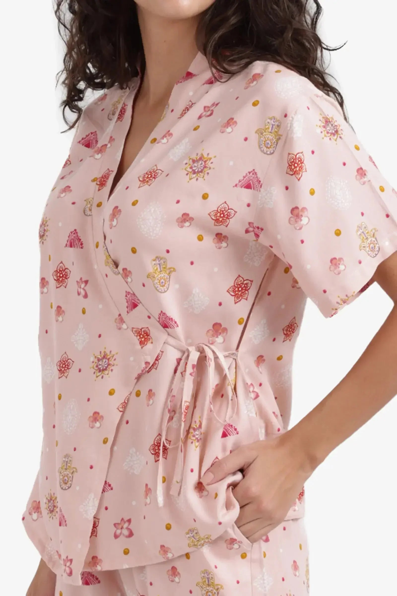 Carina - Side Tie Wrap Pyjama Set 4