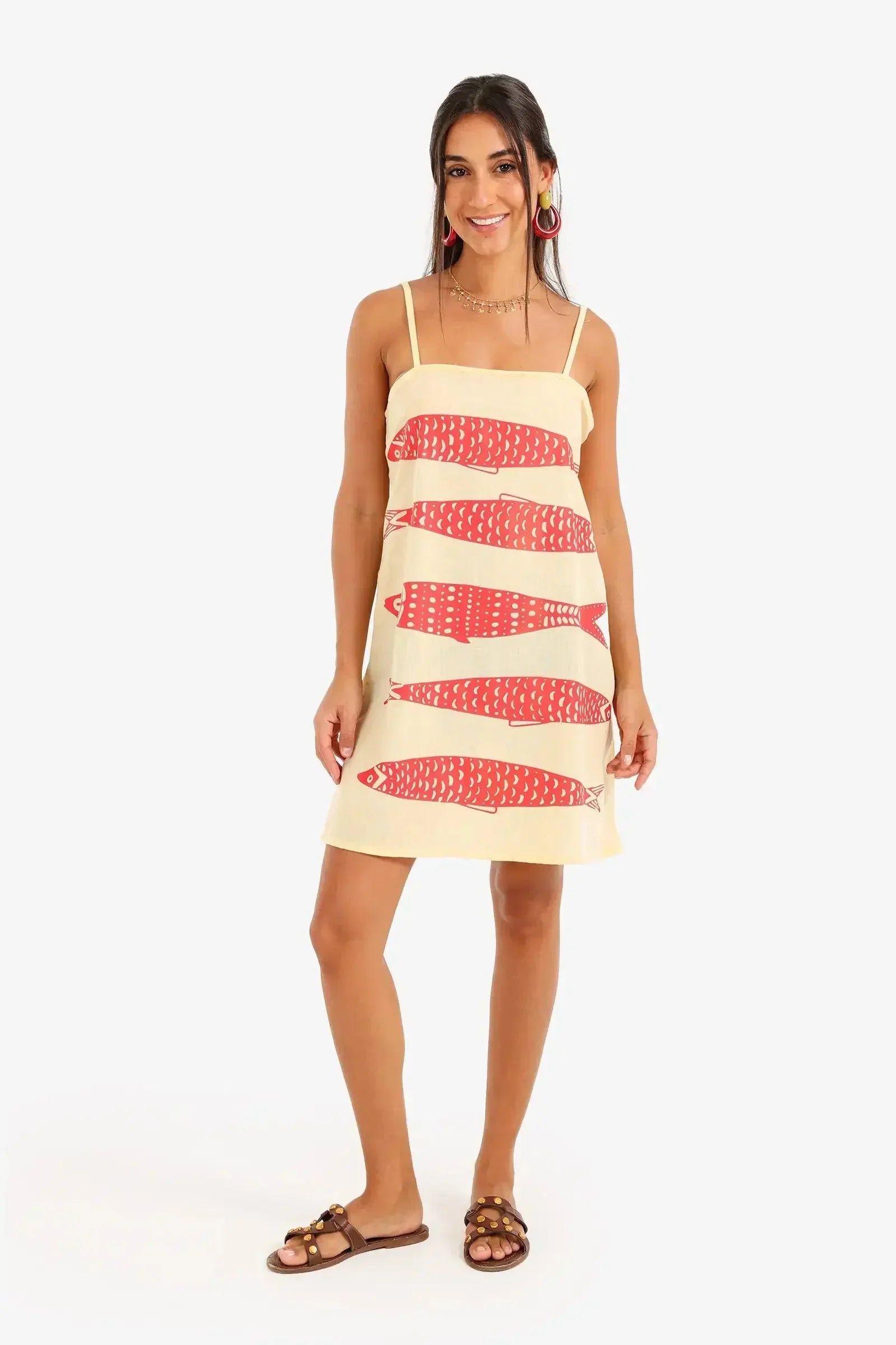 Carina - Fish Print Beach Dress 5
