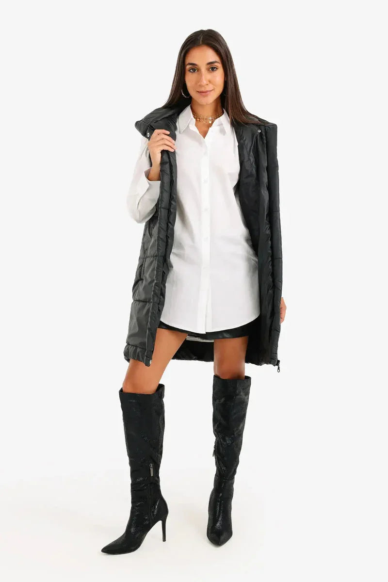 Carina - Hooded Long Puffer Vest 9