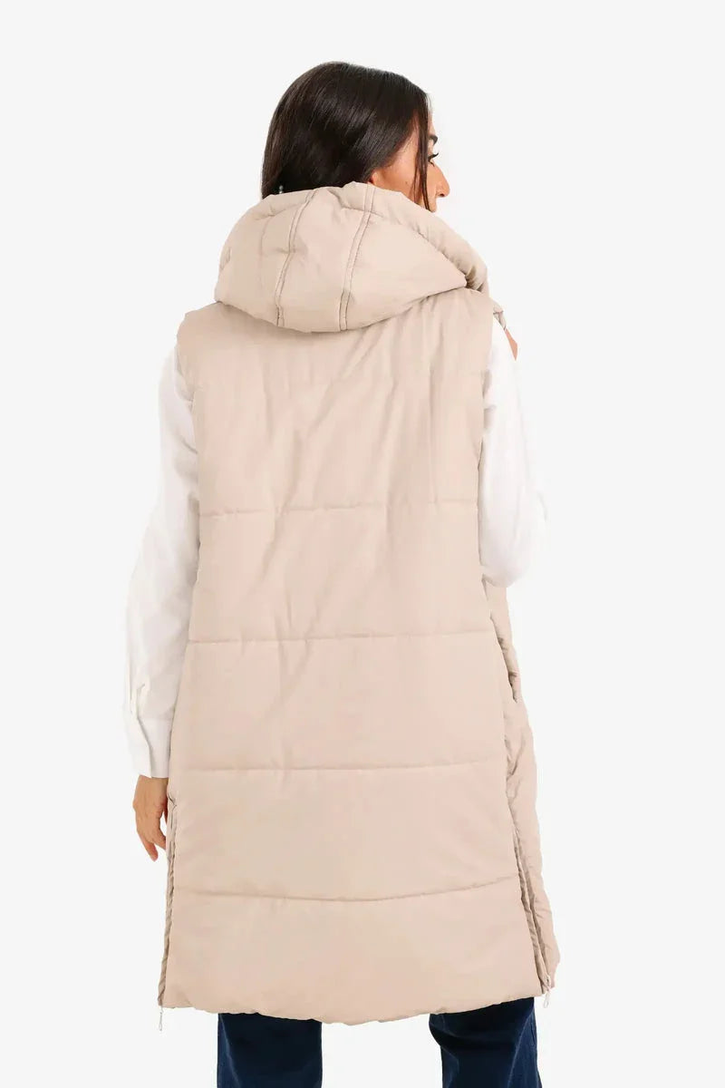 Carina - Hooded Long Puffer Vest 6
