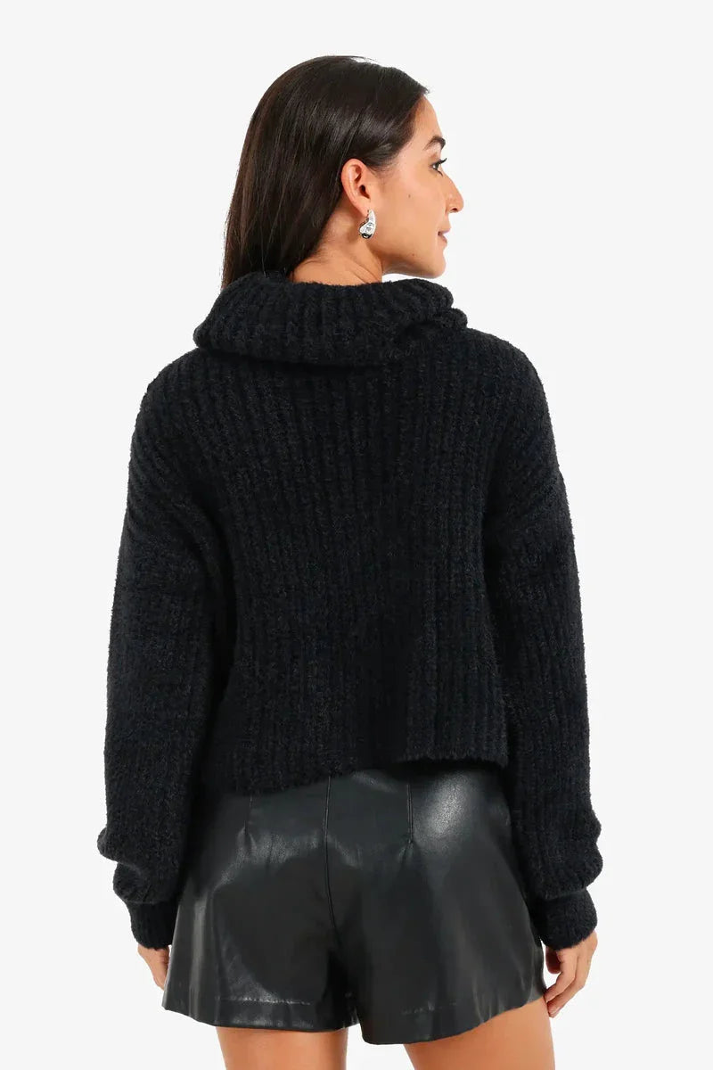 Carina - Cropped Cowl Neck Pullover 10