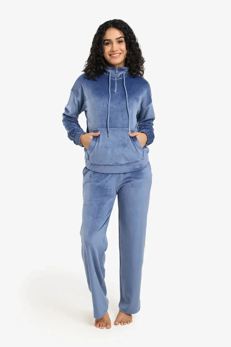 Carina - Velvet High Neck Pyjama Set 5