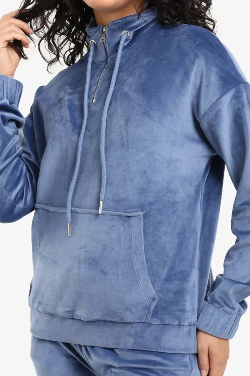 Carina - Velvet High Neck Pyjama Set 18