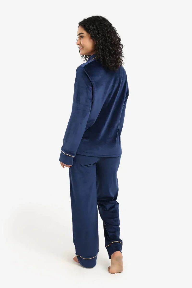 Double-Breasted Velvet Pyjama Set - Carina 11