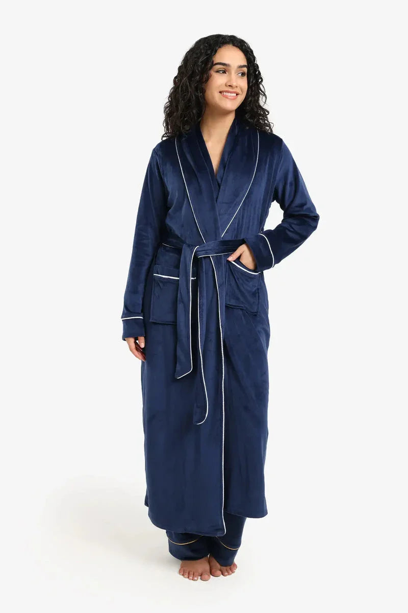 Carina - Velvet Relaxed Midi Robe 2