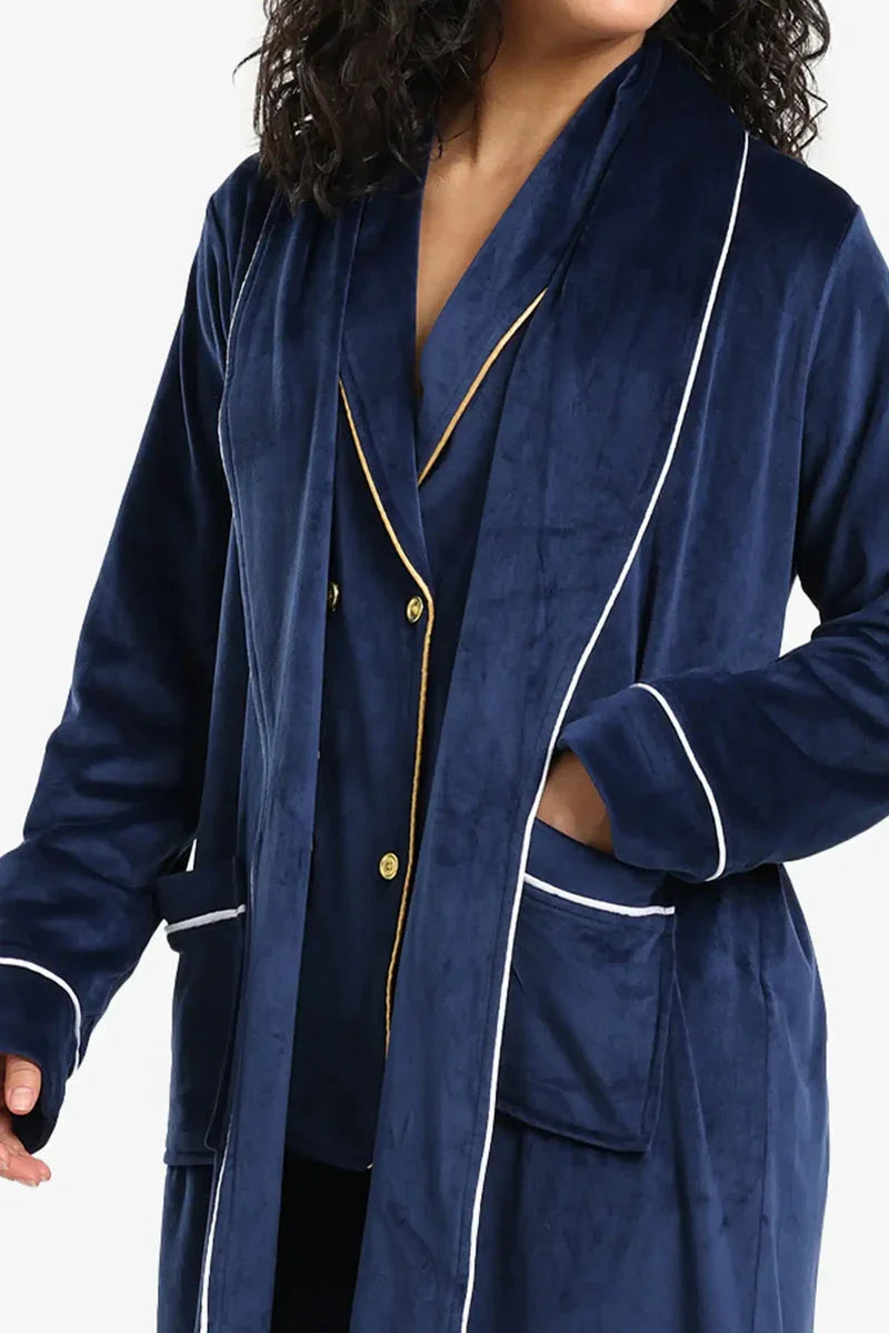 Carina - Velvet Relaxed Midi Robe 10