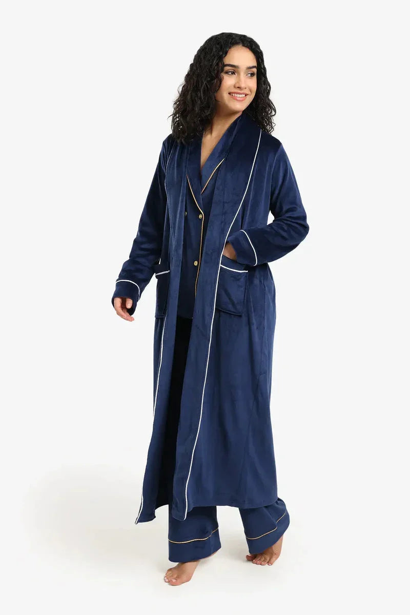 Carina - Velvet Relaxed Midi Robe 6