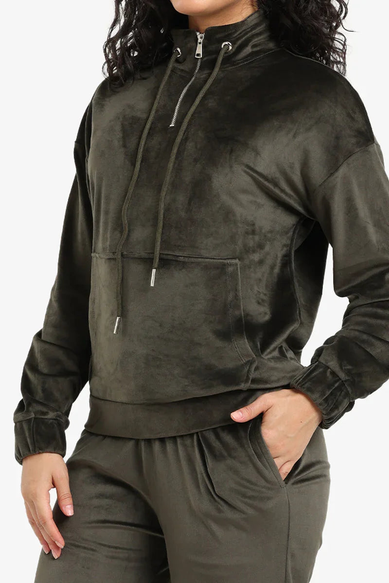 Carina - Velvet High Neck Pyjama Set 17