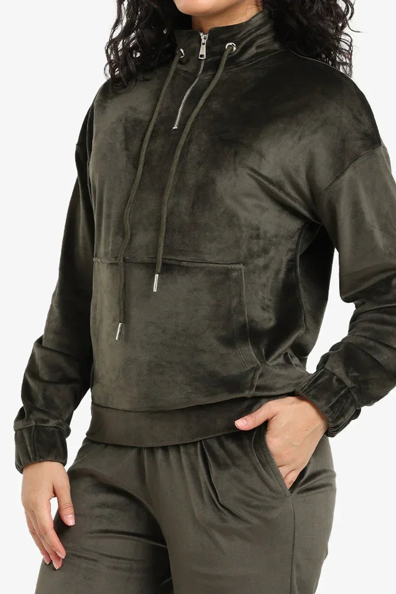 Carina - Velvet High Neck Pyjama Set 17