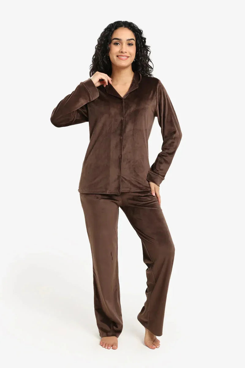 Carina - Velvet Classic Pyjama Set 4