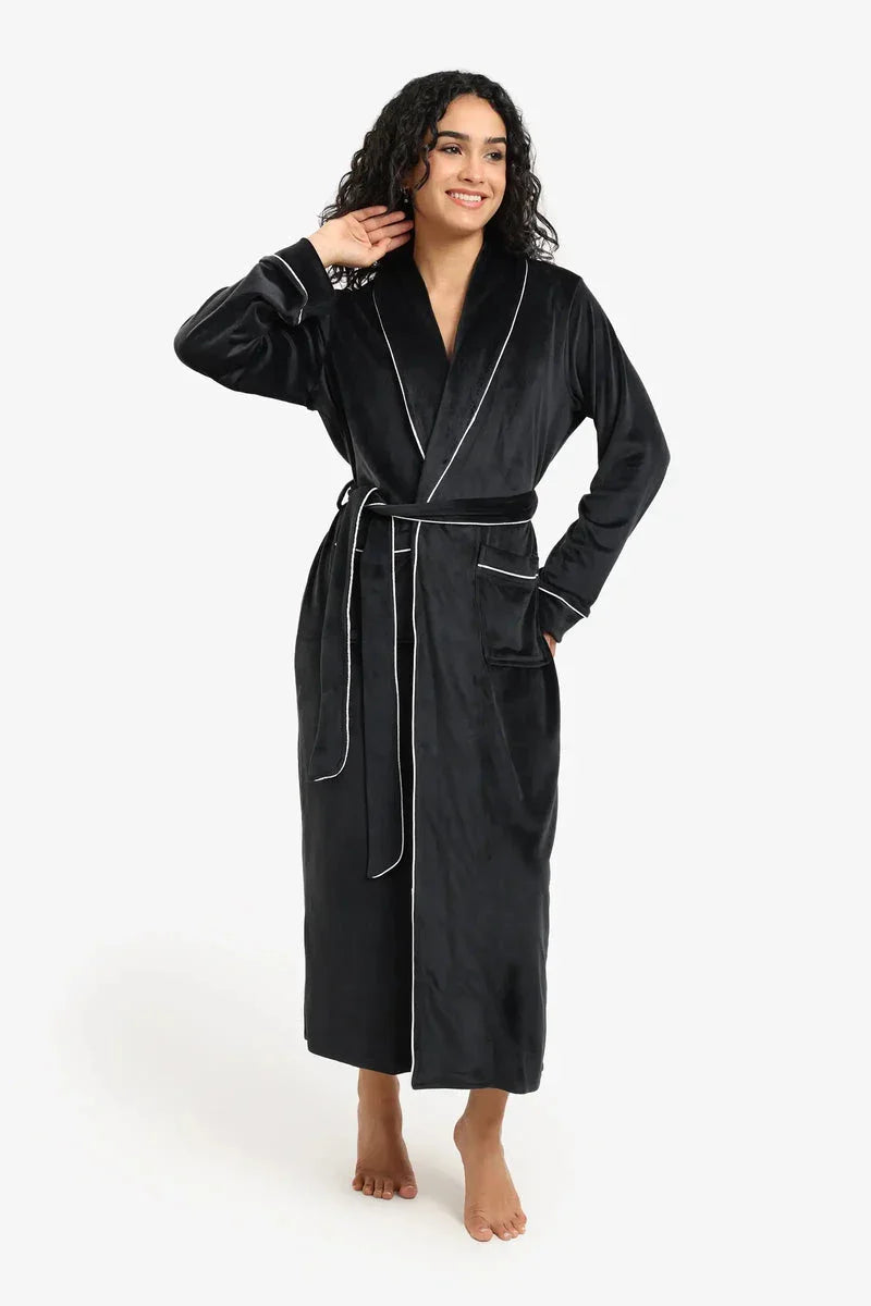 Carina - Velvet Relaxed Midi Robe 1