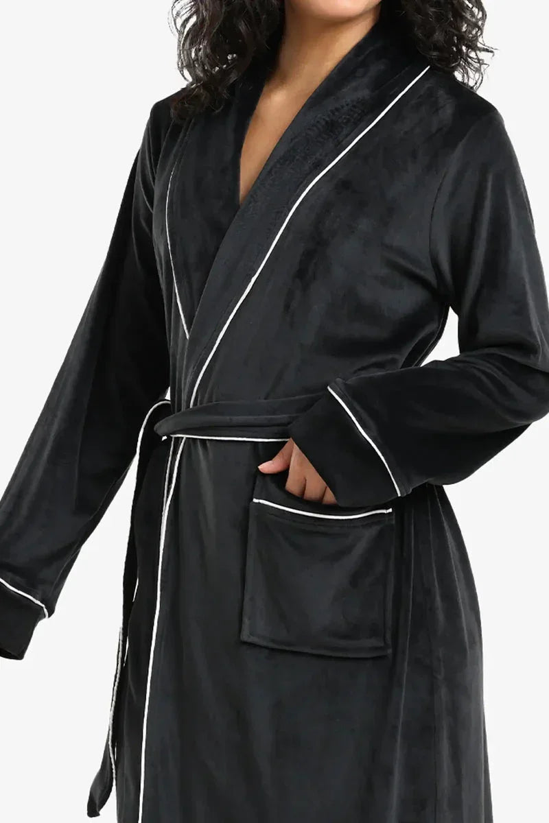 Carina - Velvet Relaxed Midi Robe 7