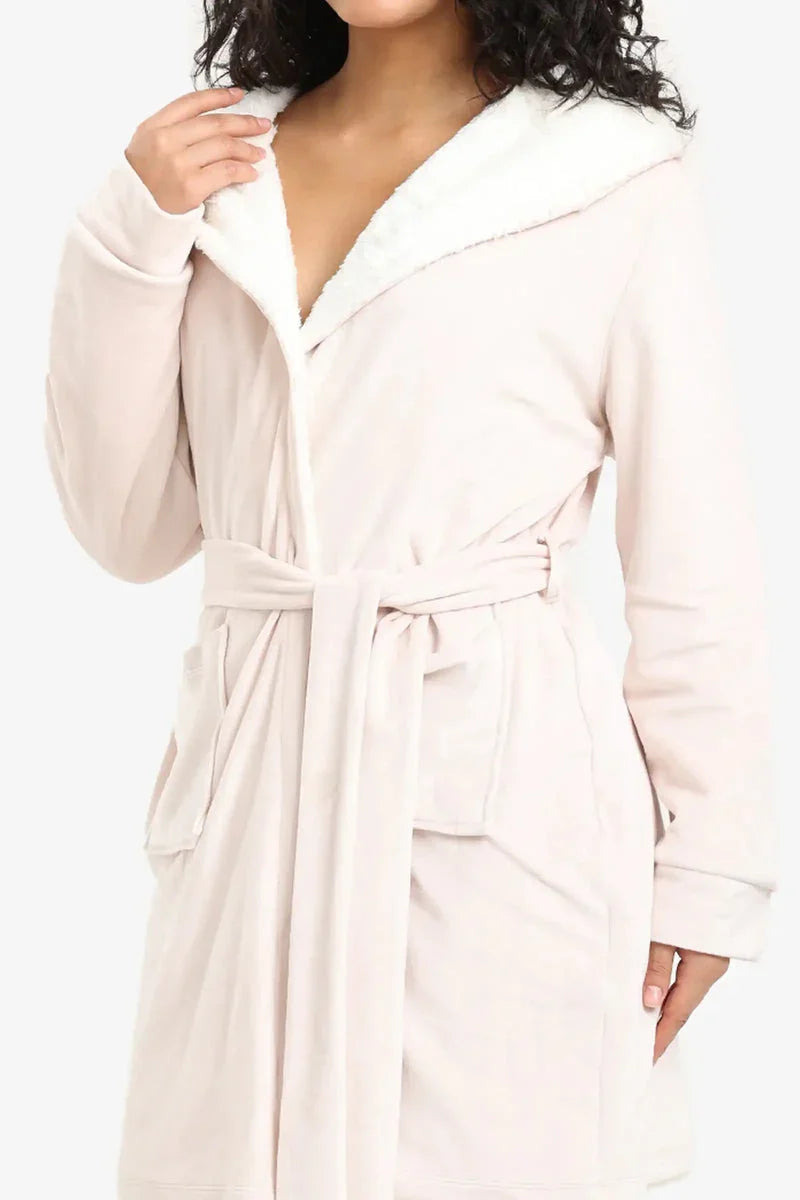 Carina - Padded Velvet Hooded Robe 7